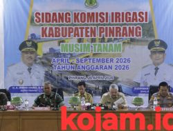 Waka Pores Pinrang Hadiri Acara Gelar Sidang Pleno Komisi Irigasi Tetapkan Musim Tanam April-September .
